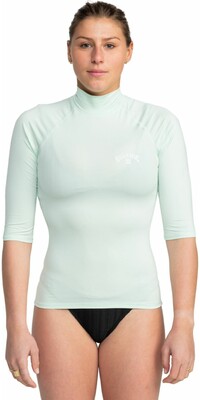 2024 Billabong Womens Tropic Surf UV50 Short Sleeve Lycra Vest EBJWR03015 - Sweet Mint